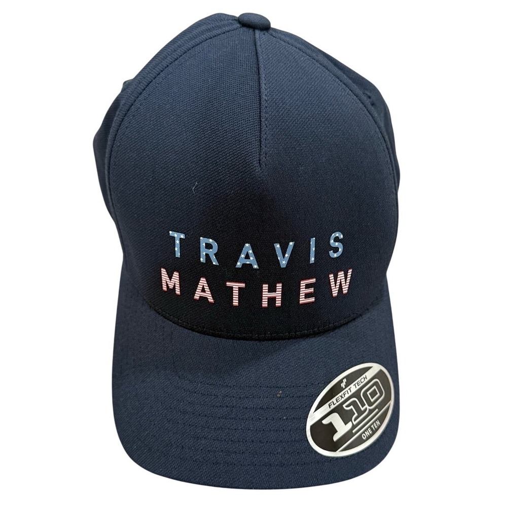 Travis Mathew Firework Float Navy Flexfit Hat Golf